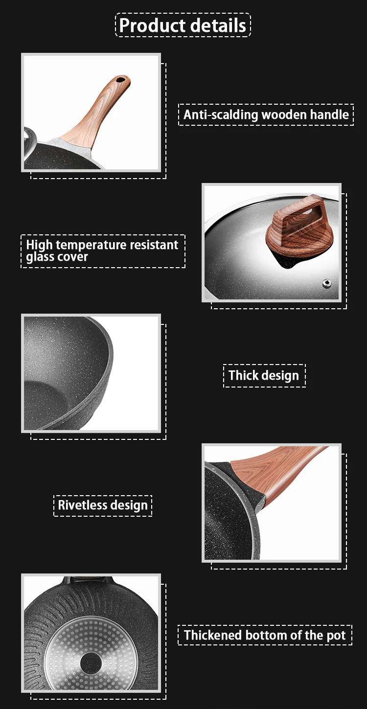 Maifan Stone Non Stick Pans Fry Cookware Kitchen Pan Frying Cooking Ware Non Stick Skillet Non Stick Frying Pan
