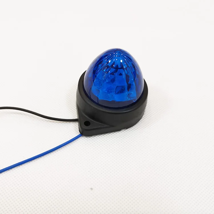 2.5 Inch 2" Sealed Round 24v Blue Led Trailer Clearance Lamp Truck Side