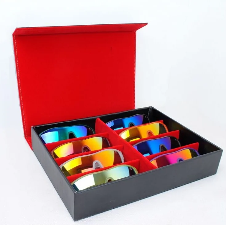 Pu Leather Velvet Lining 8 Frame Optical Store Eyewear Display Cases