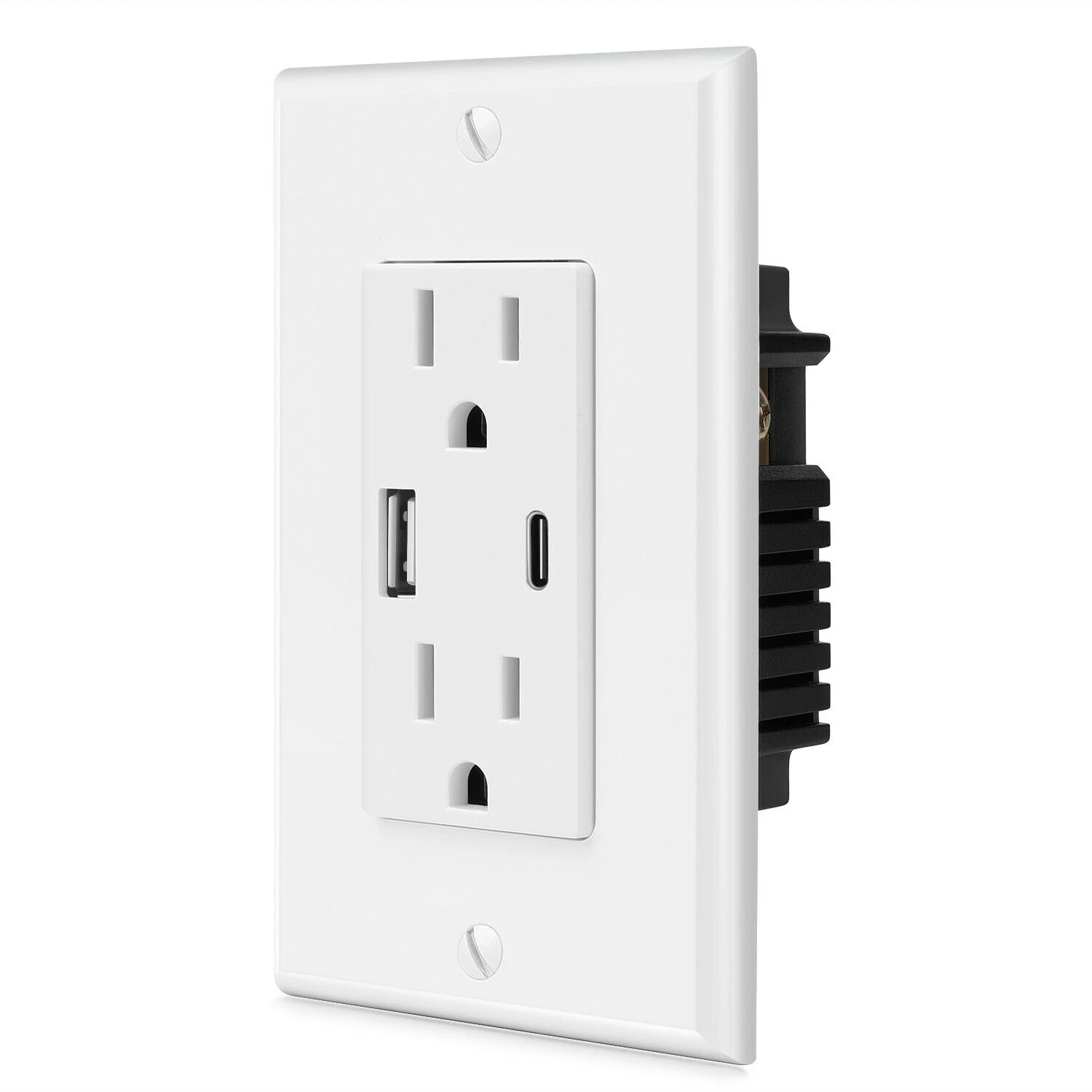 125v15a Duplex Usb And Usbc Gfci Wall Outlet Dual Self Test Tamper Resistant Receptacle Sockets 4510