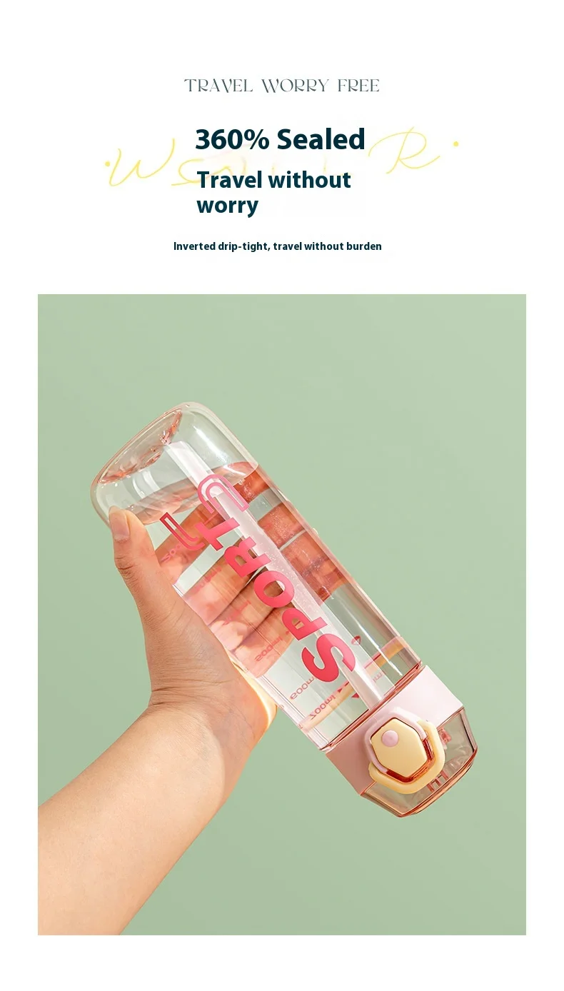 High Color Value Portable Large Capacity Direct Drinking Sports Water Bottle Female Students Children Friendly for Tours Sports