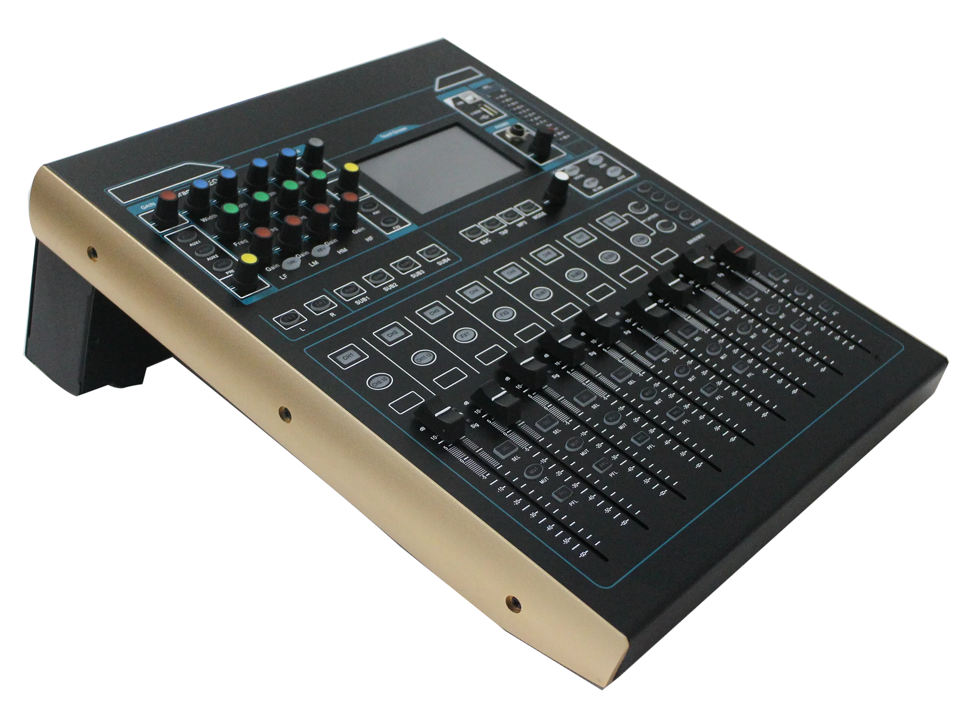 12-channel digital audio mixer