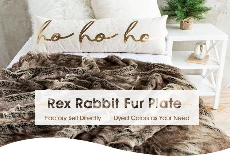 Wholesale Price Beautiful Thick Soft Real Rex Rabbit Fur Plate For
