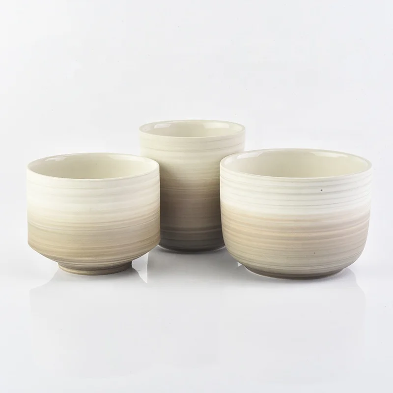 Matte custom candle votive holder ceramic candle container home decor wholesale