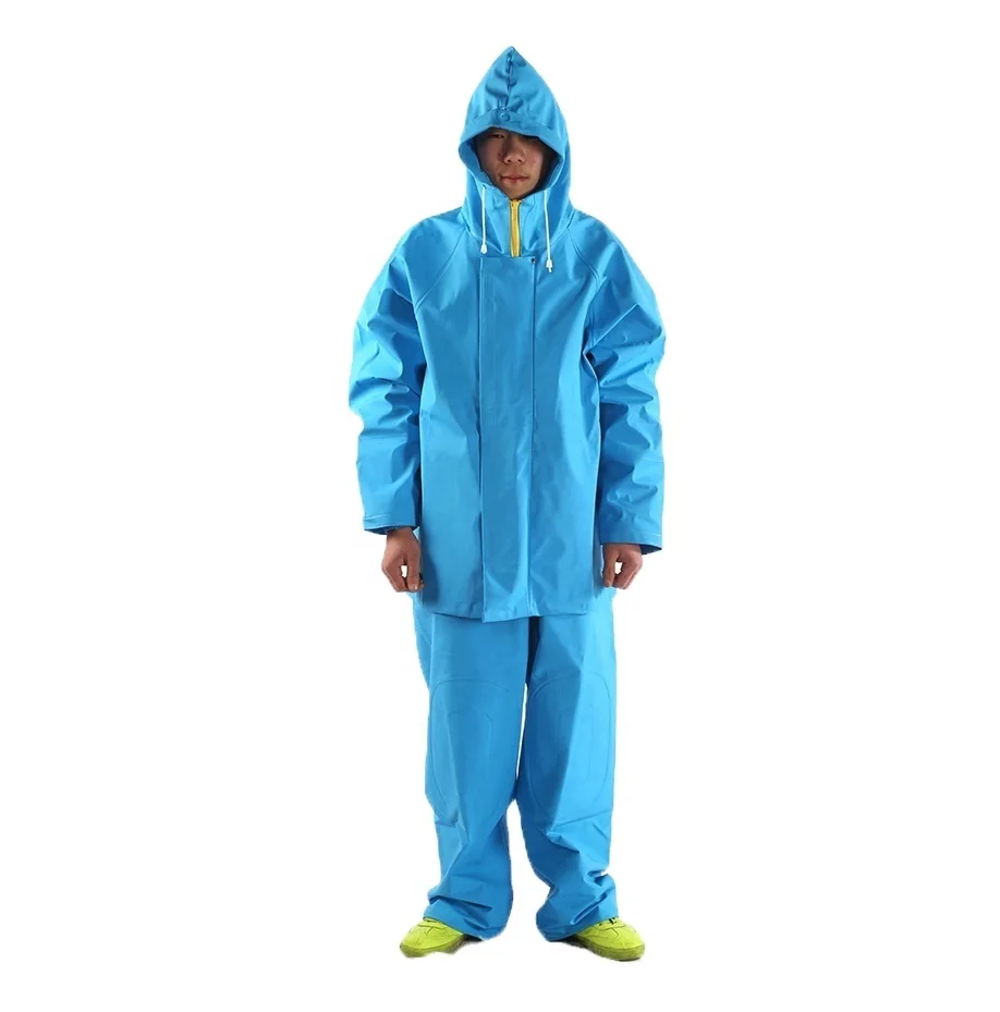 Custom PVC Waterproof Nylon Fishing Wear Overall Rain Jacket Suit For Fishing