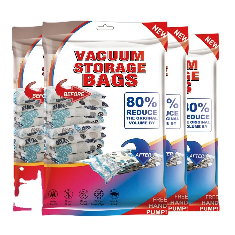 6 Pieces Premium Vacuum Storage Bags With Hand-pump For Travel,Home ...