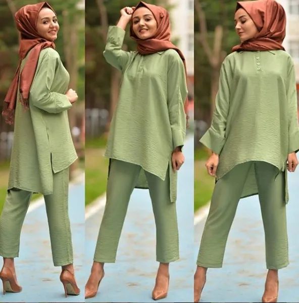 new arrival hot selling middle east female long sleeve ethnic muslim abaya maxi dress and pant
