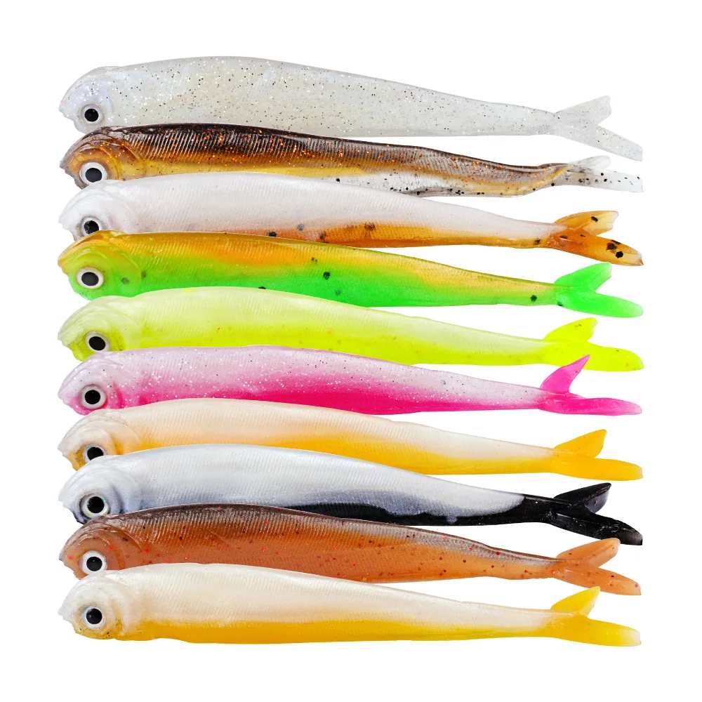Horizon 8.9cm 3.1g Soft Plastic Swimbait Fluke Tail Lure Soft Baits