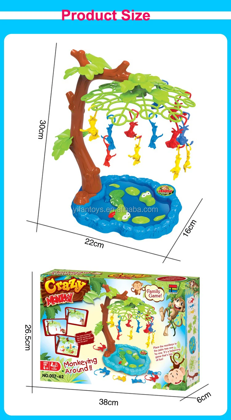 007-62 Crazy Monkey Toy Set Monkey Balancing Board Game Indoor Hanging Tree  Toy Educational toy for Kids| Alibaba.com