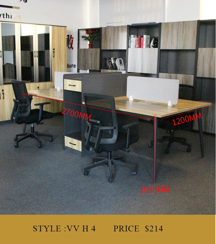 Modern high quality original high quality durable wooden aluminum frame simple desk