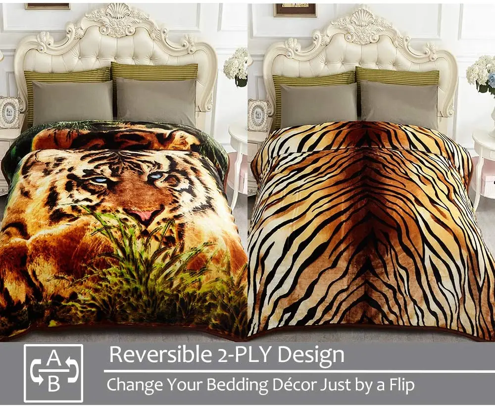 Korean Mink Fleece Blanket5 Lb 2 Ply Reversible 520gsm Silky Soft
