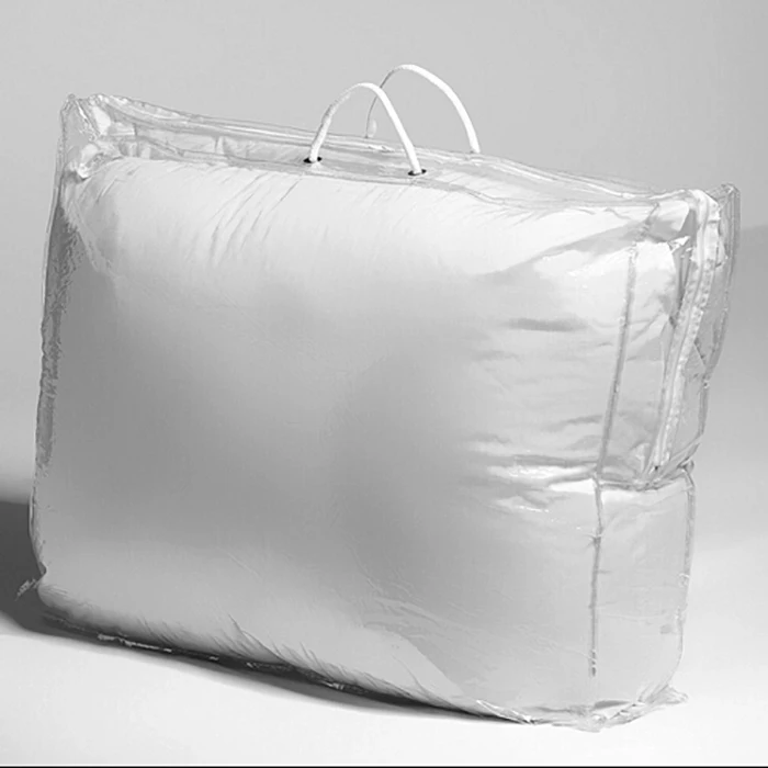Wholesale Customized Clear Vnyl Zippered Plastic Pillow Bags With