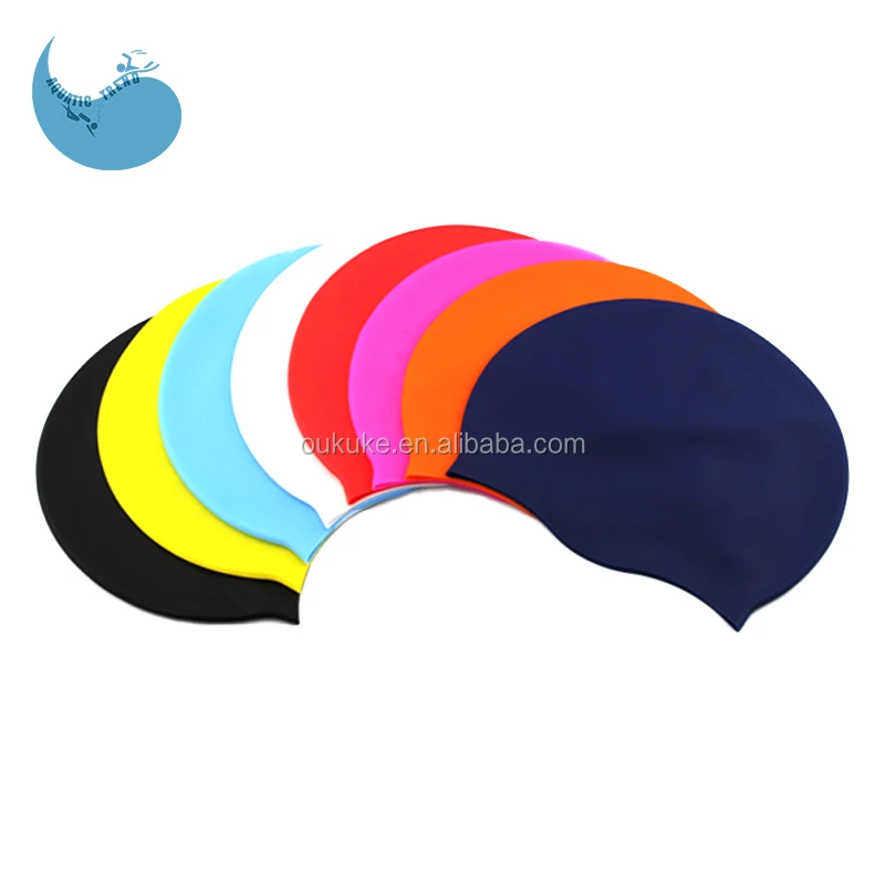 Oem Custom Logo Printed Suitable Seamless Hat Silicone Swim Caps Lycra