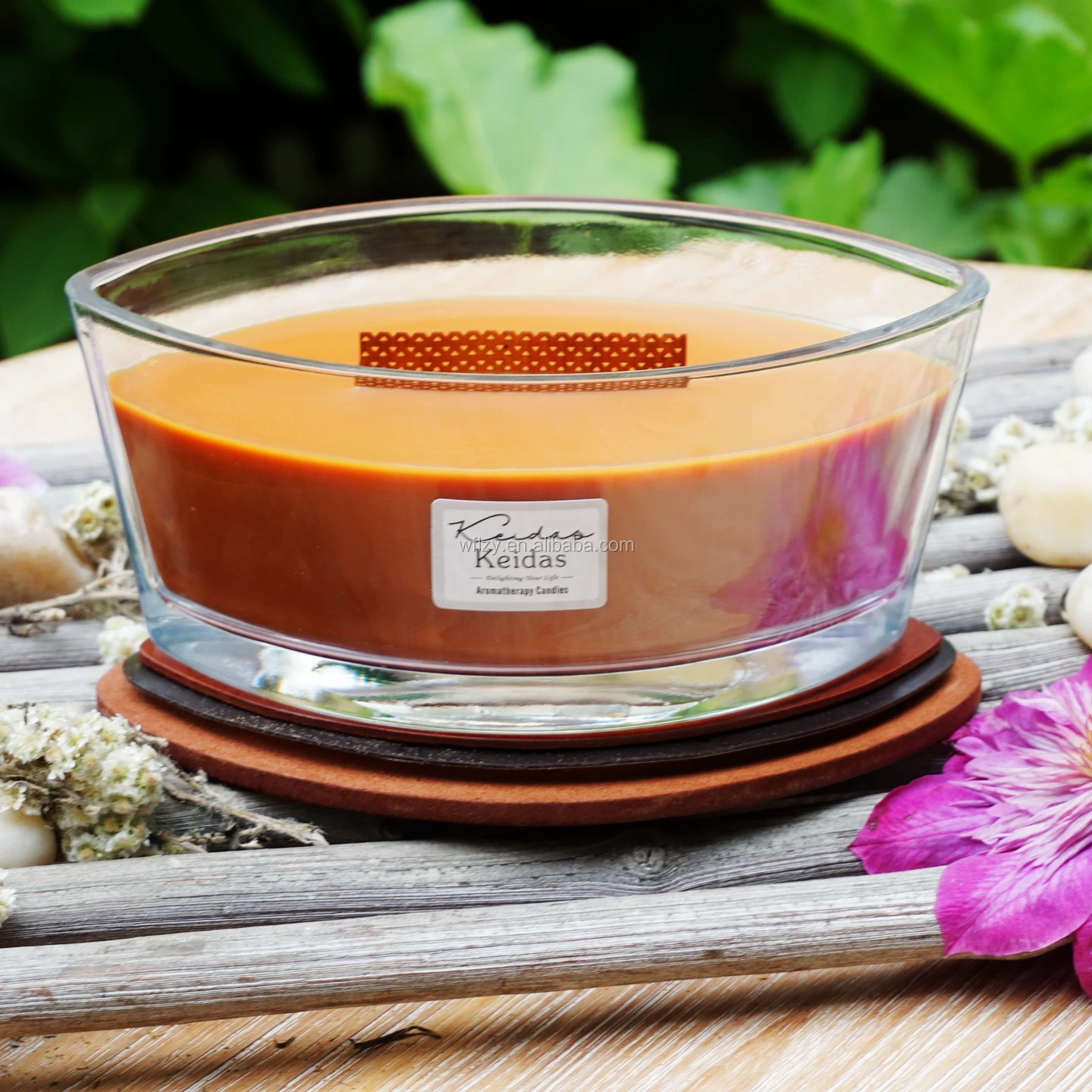 Luxury Oval Scented Candle With Wood Lids Buy Scented Candle,Woodwick