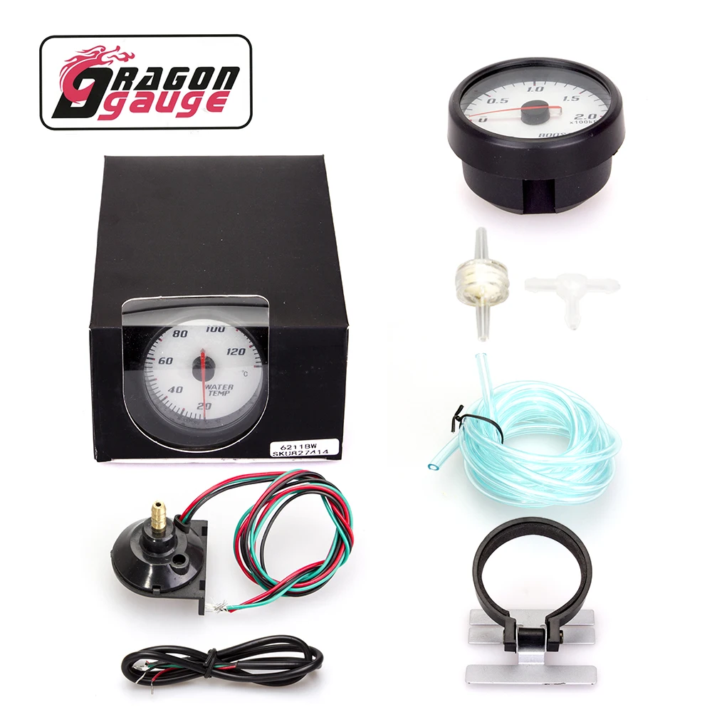 Dragon Gauge 60mm Universal Digital Auto Turbo Boost Gauge Kpa Pointer