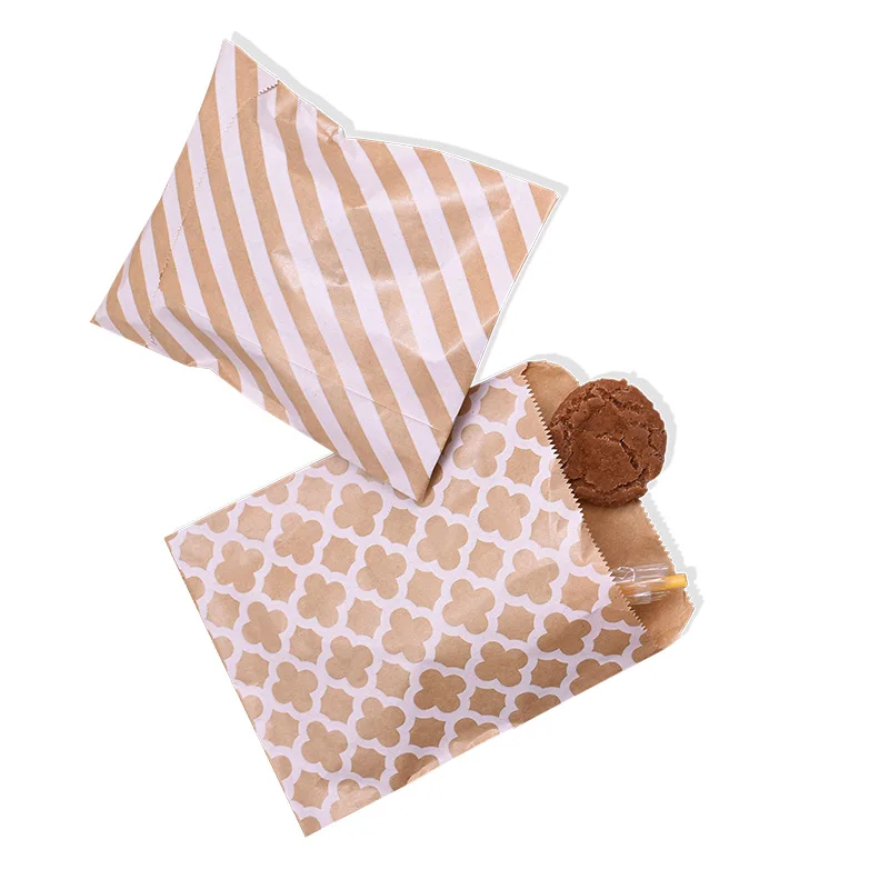 18*13cm kraft paper bag wave stripe dot gift bag for wedding