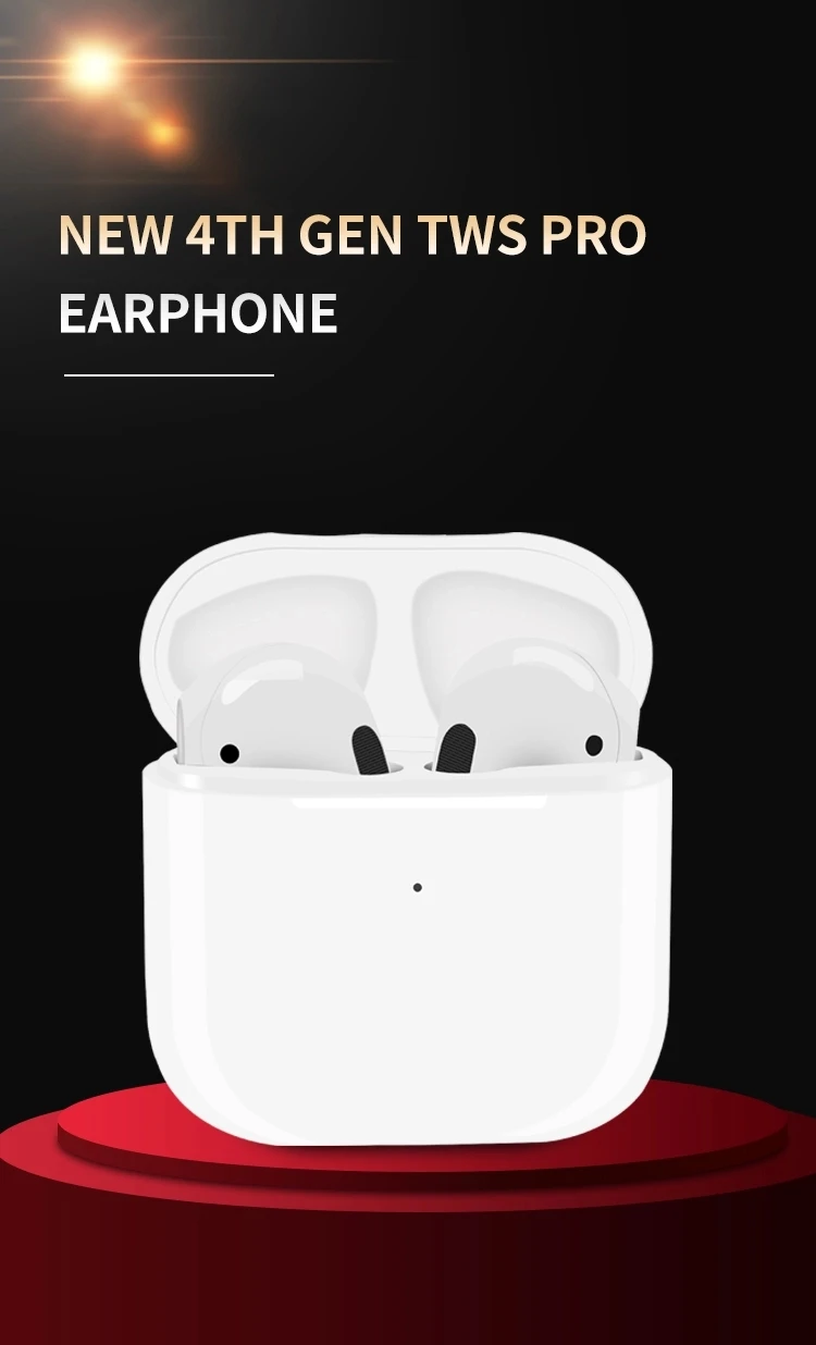 2020 Wholesale Tws Air Pro4 Bt 5.0 Headset Smart Touch Air Pro4 Wireless Headset Single Stereo Earbuds Pro 4 For Sporting - ANKUX.COM