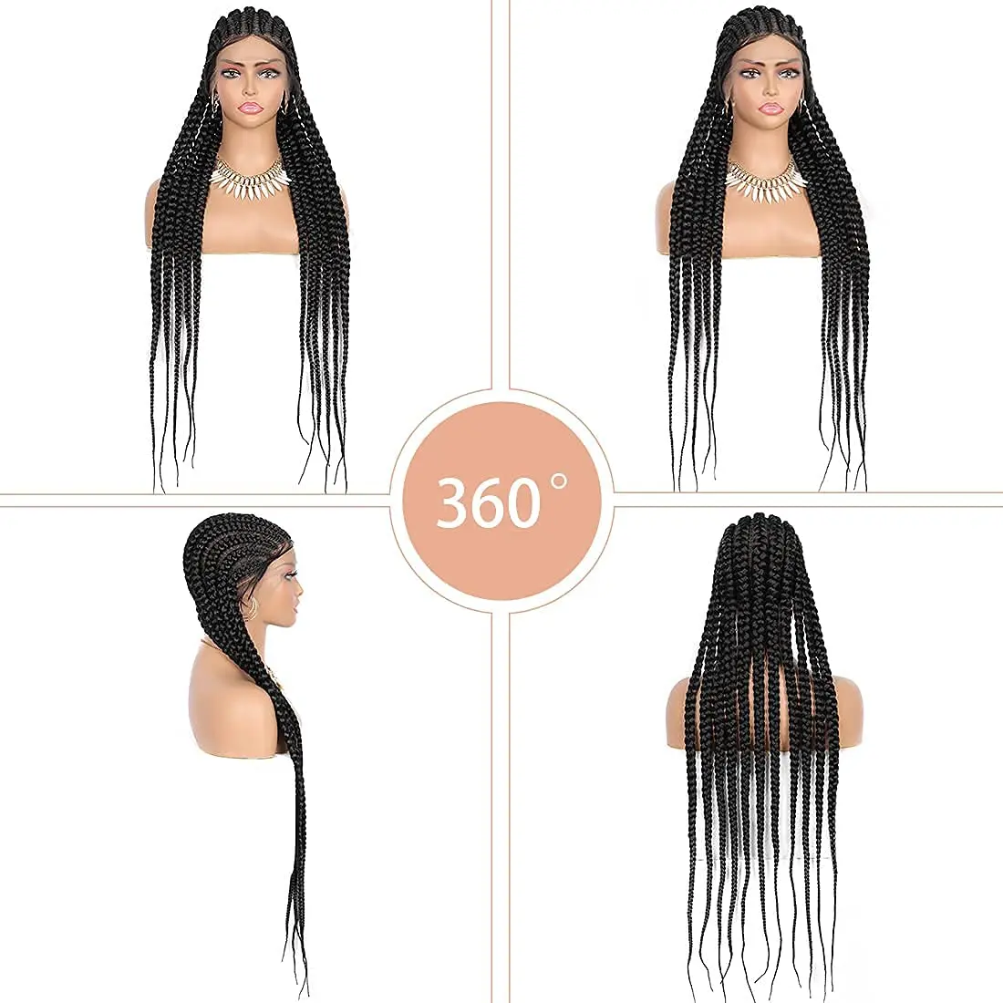 New Design Ombre Nets Braided And Design Machine Braid Women Box Wig