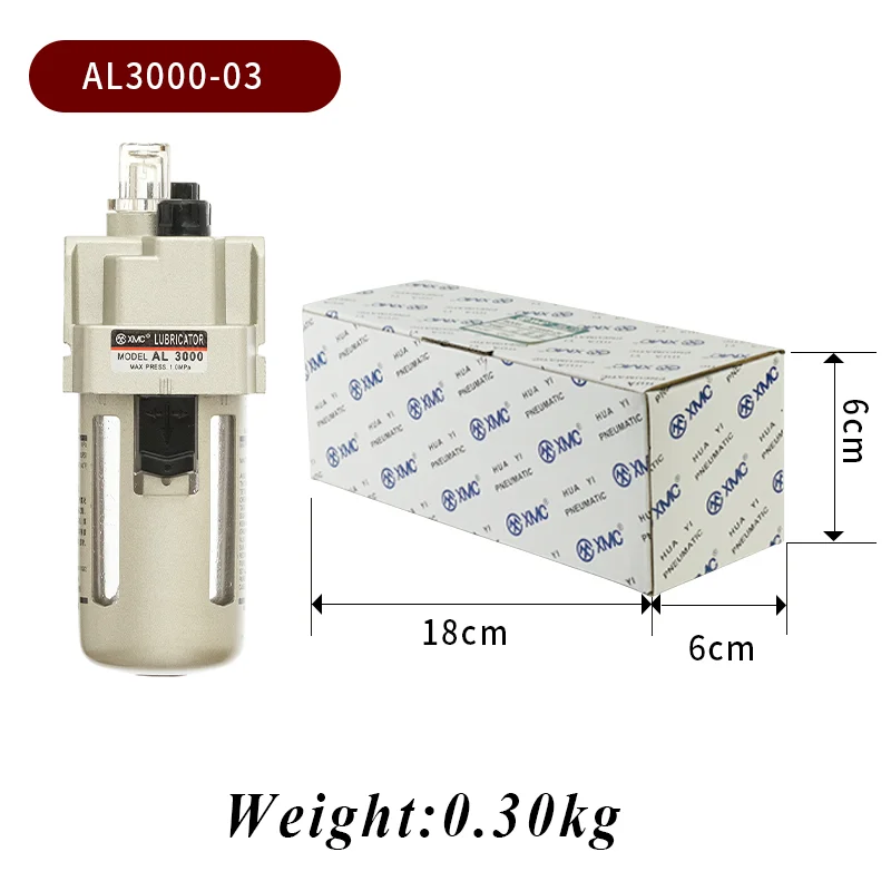 Lubrificateur D'air Pneumatique AL3000-03 - 3/8 Pouces, Débit 1700L/min, Pour Circuit D'air Comprimé