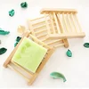 Custom LOGO Portable Wooden Natural Bamboo Soap Dish Tray Holder Storage Soap Rack Plate Box Container for Bath Shower Bathroom
