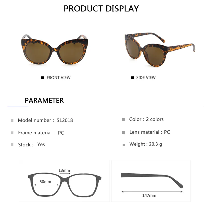 beautiful design oversized cat eye sunglasses-5