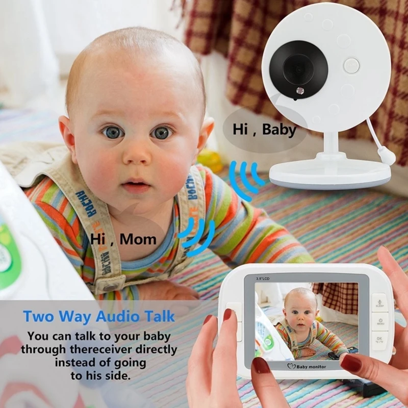 Smart Wifi Wireless Video Baby Monitor Camera 3.5 Inch Baby Camera ...