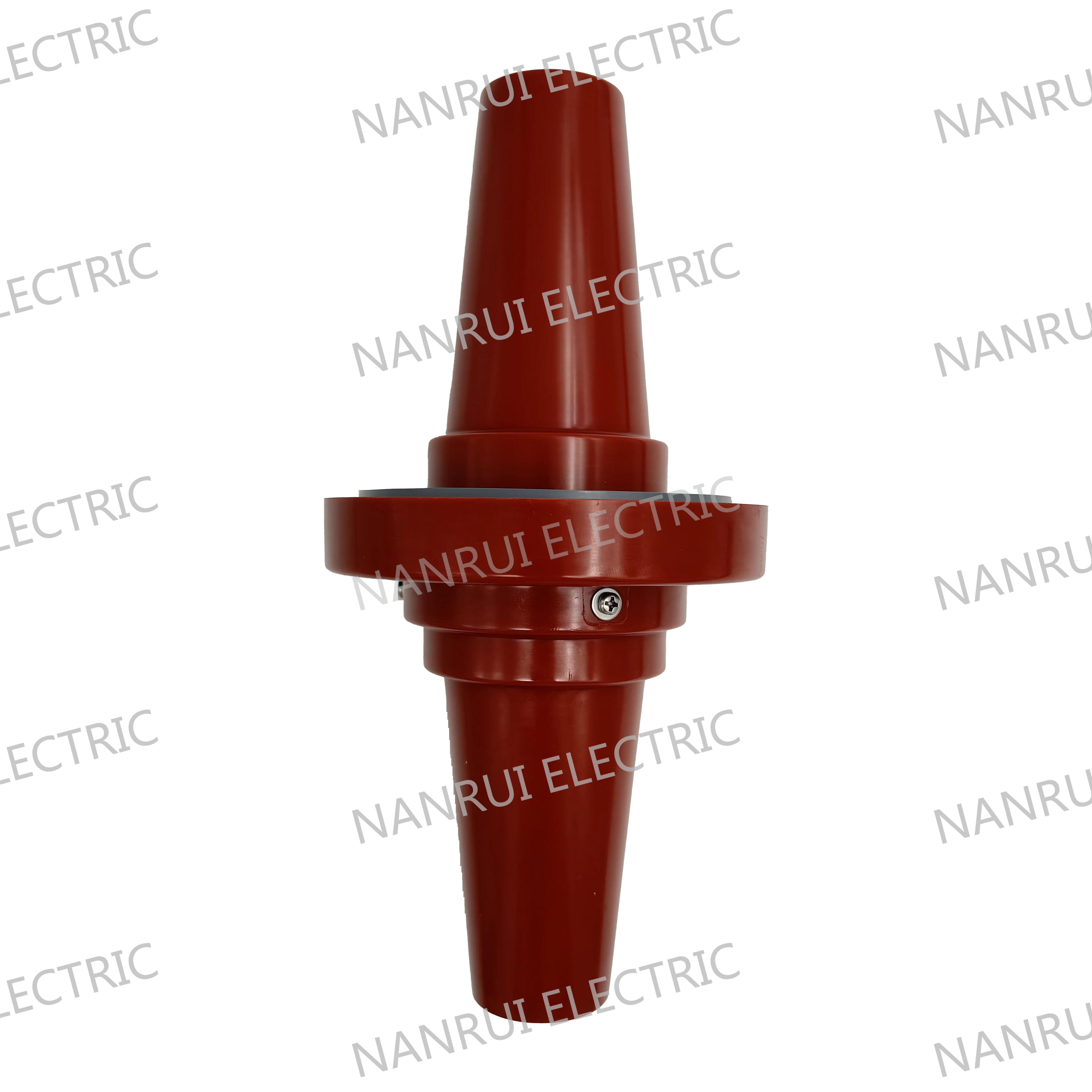 Comparison diagram showing electric field distribution in epoxy vs. porcelain 33kV bushings