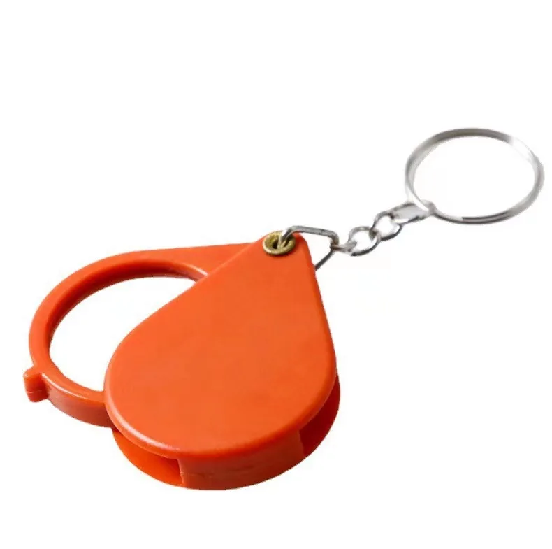 Mini Folding Magnifier Keychain Creative Portable High Definition