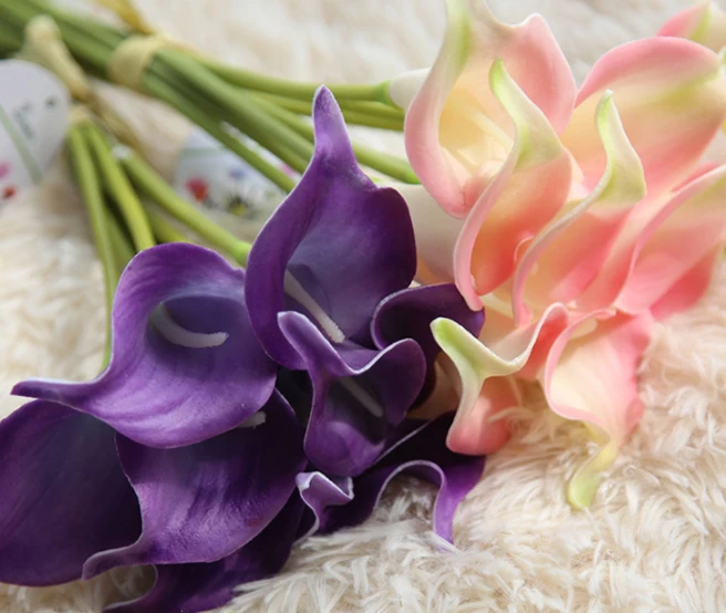 便宜的单茎人造花 calla 百合家庭办公室装饰