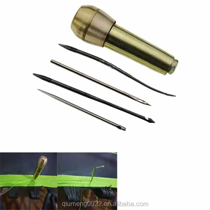Leathercraft Needle Kit Tool With Leather Tent Sewing Awl Hand Stitcher Taper 