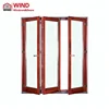 WIND composite sliding folding fancy door aluminum wood window