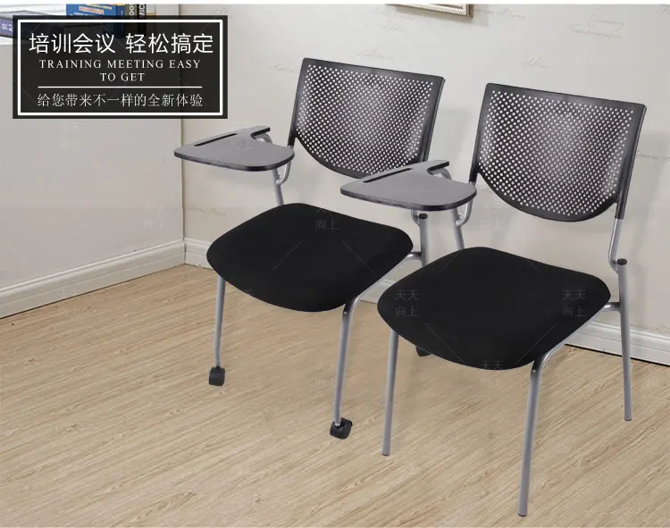 Training Chair with Writing Tablet Metal Study Chairs for Students Tablet Arm Chair