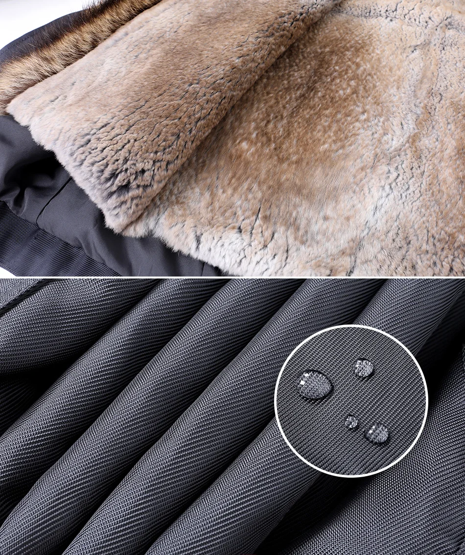 Mens's Raccoon Winter Fur Jacket
