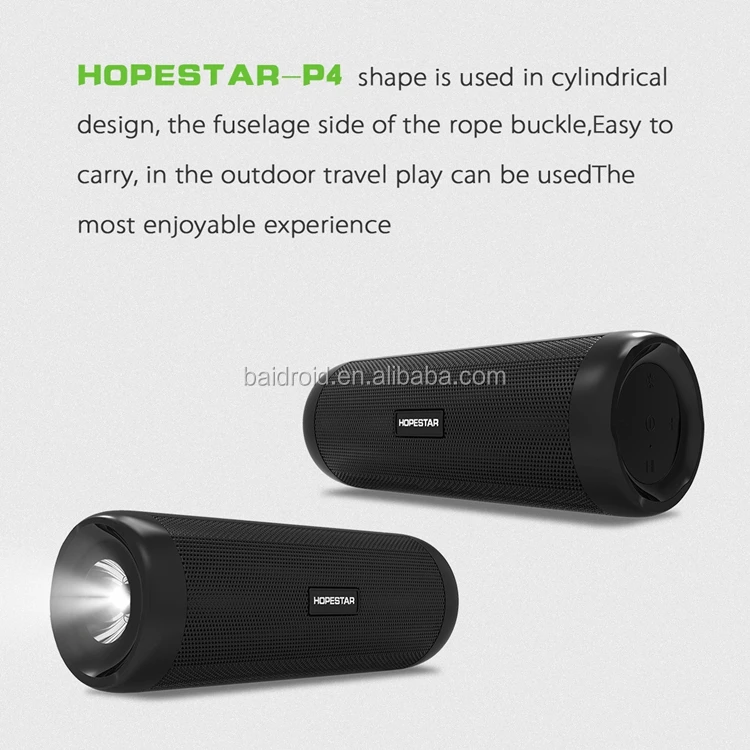 Hopestar P4 Outdoor Wireless Bluetooth Speaker Power Bank 10W Portable Bass Stereo Loudspeaker Mp3 Handsfree With Mic Flashlight - ANKUX.COM
