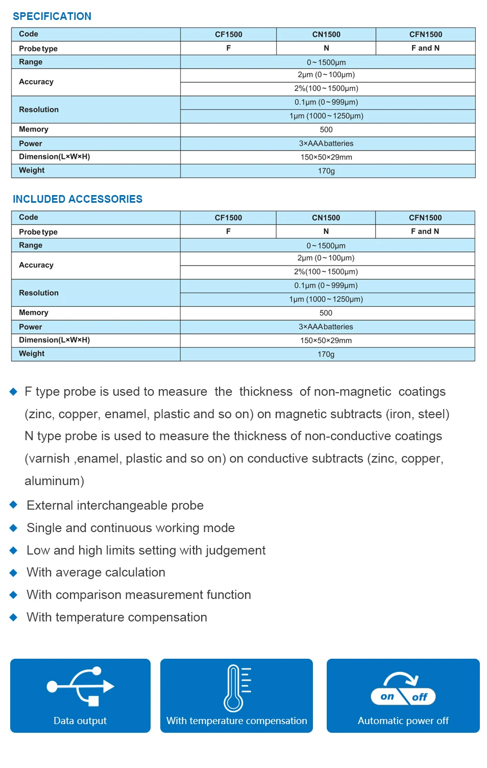 High Quality Easy Use Coating Thickness Meter Gauge Measuring Film