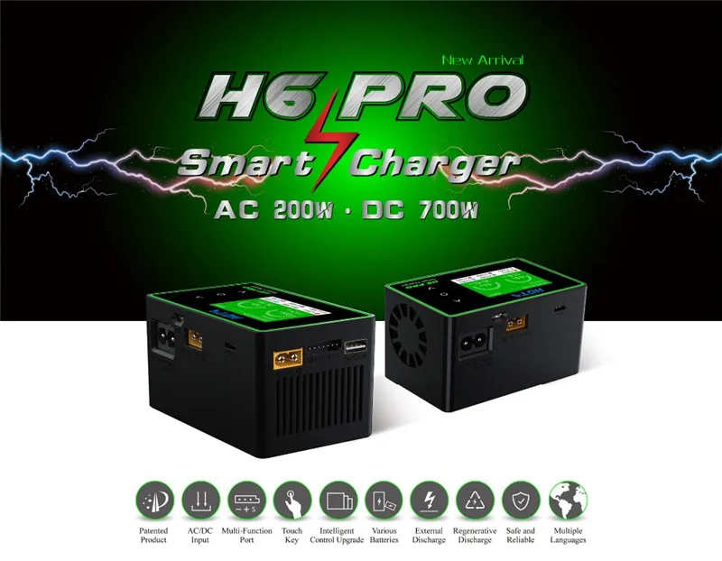 Details about   HOTA H6 Pro AC200W DC700W 26A Smart RC Charger for LiHv/LiPo 1-6S Batteries