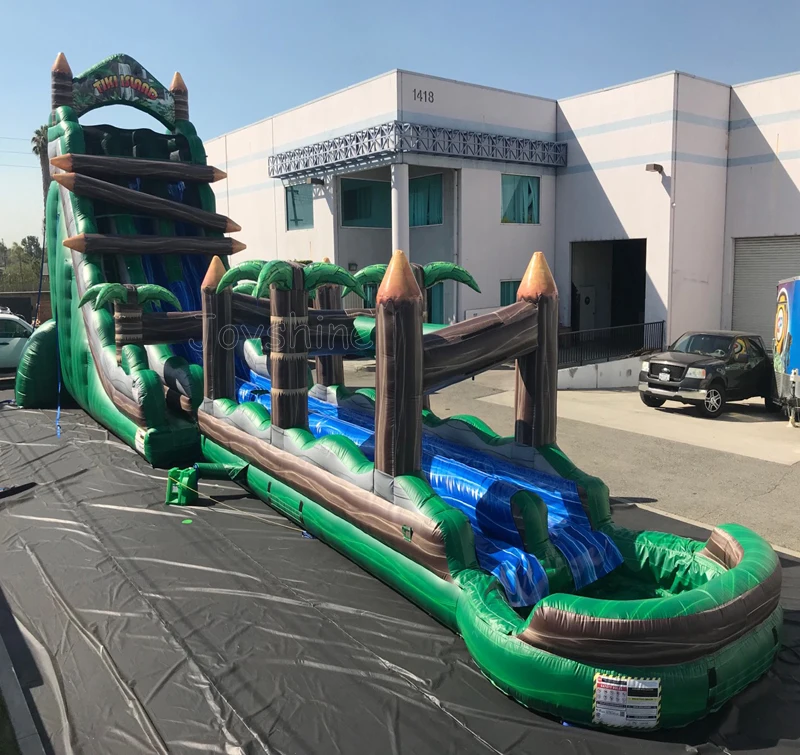 Giant Inflatable Tropical Jungle Water Slide Kids Adults Commercial