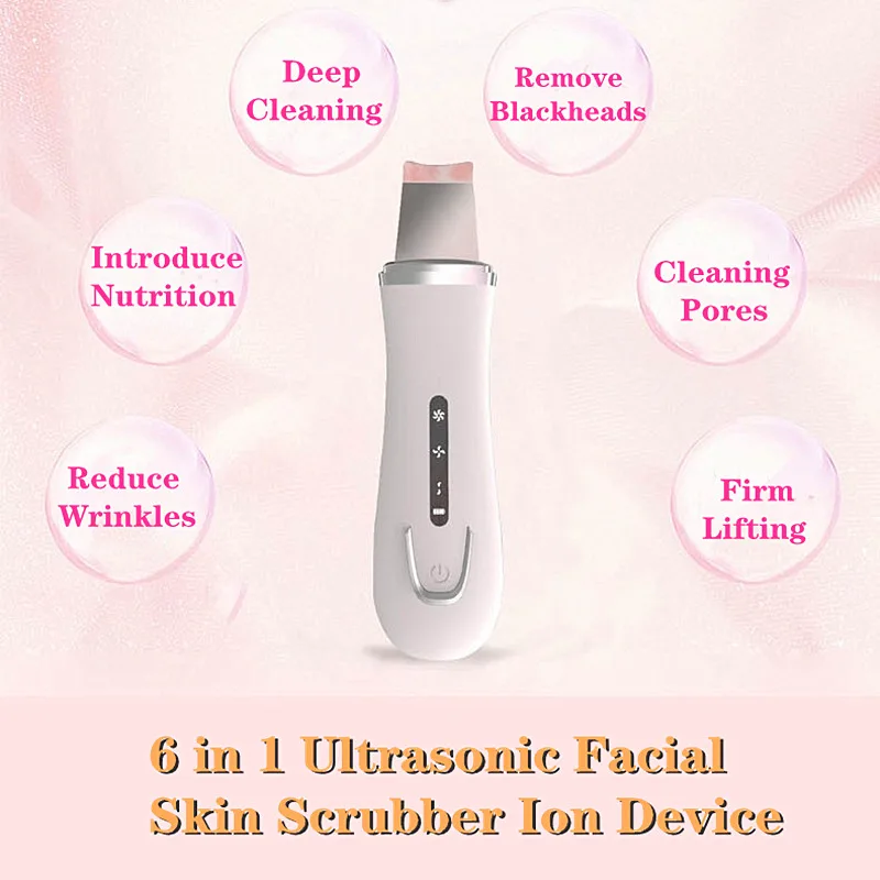 Multi-functional Facial Lifting Ultrasonic Facial Skin Scrubber For Commercial &amp; Home Use