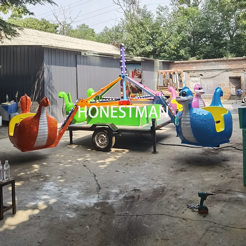 Mobile Portable Trailer Children Funfair Kids and Adults Self Control ...