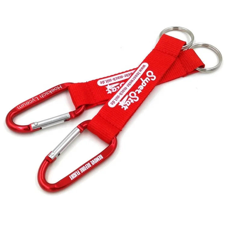 
Custom Short Carabiner Keychain Lanyard 