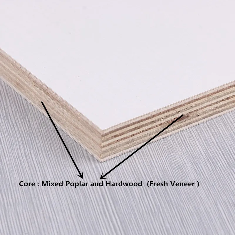 High Glossy Warm White Fingerjoint Core Melamine Plywood For