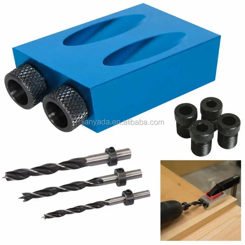Pocket Hole Jig Step Drill Bit Woodworking Carpentry Kit For Kreg Joinery Tools 