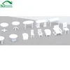 1:50 10 pcs wtite plastic miniature furniture table and chair architectural scale model construction real estate materials