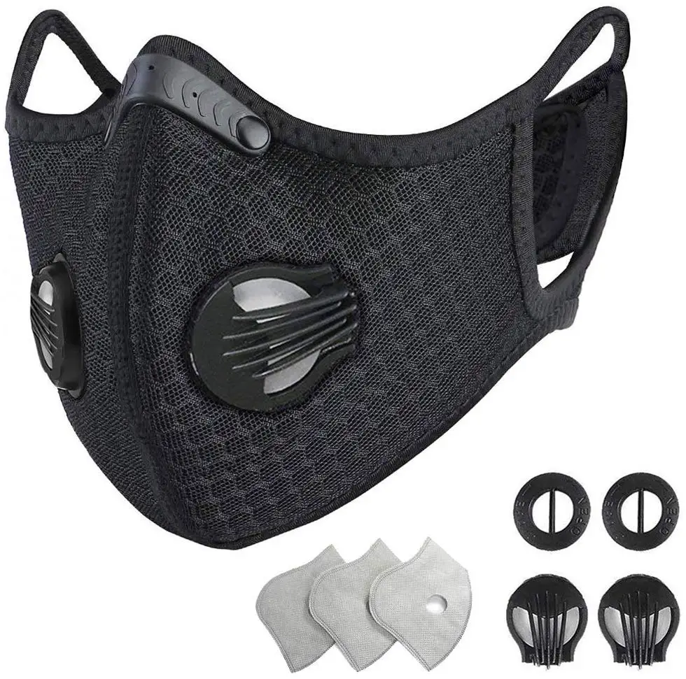 2020 Sports Bike Riding Reusable Face Mask With Filters Outdoor Anti