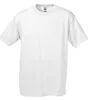Cheap basic style plain blank 65%poly 35%cotton white tubular t shirts for promotion