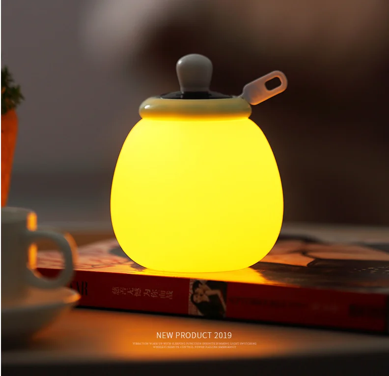 Creative Feeding Bottle Silicone Timing USB Charge Remote Control Sleeping Light LED Baby Night Lamp