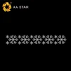 Fashion snowflake shape crystal cheer bow strip rhinestone transfer