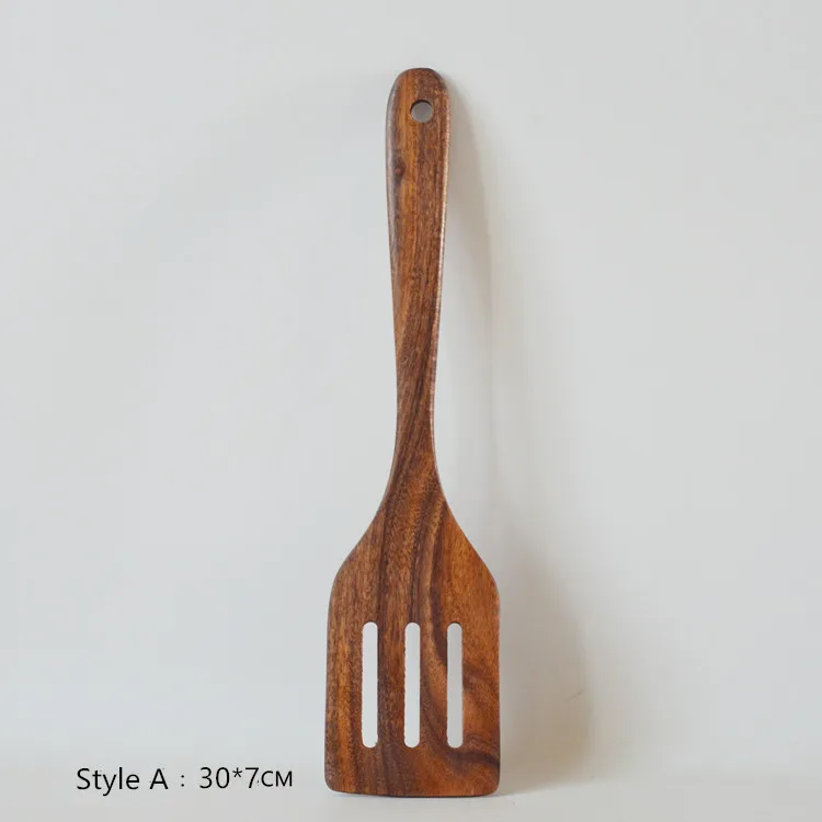 Wholesale High Quality 6pcs Sets Nontoxic Natural Teak Wood Utensil