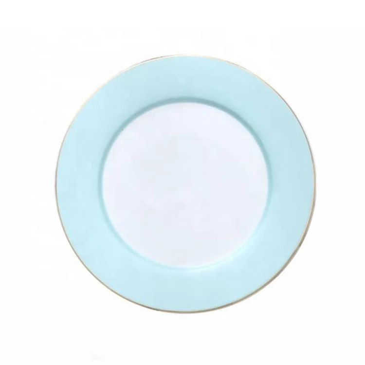 
sky blue serving plates for wedding 