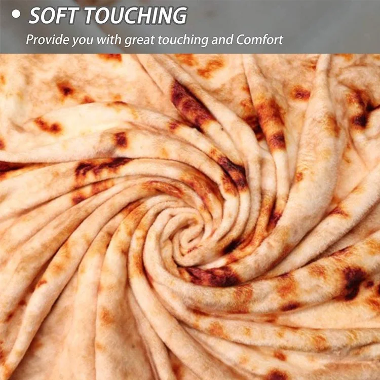 Brillmax Hot Sale Factory Wholesale Custom Soft Flannel Tortilla Burrito Pizza Blanket Buy